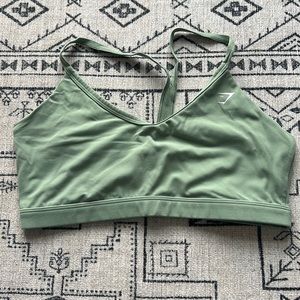 Gymshark Vneck Training Sports Bra - green